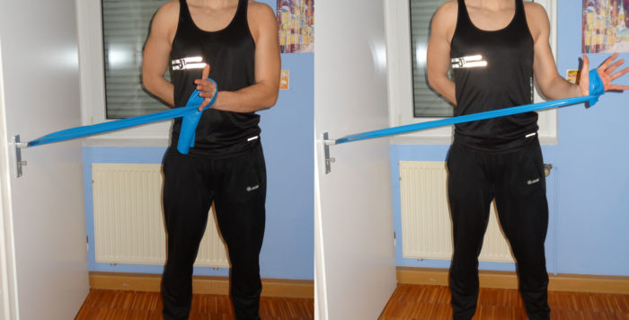 Training der Außenrotation ohne Abduktion